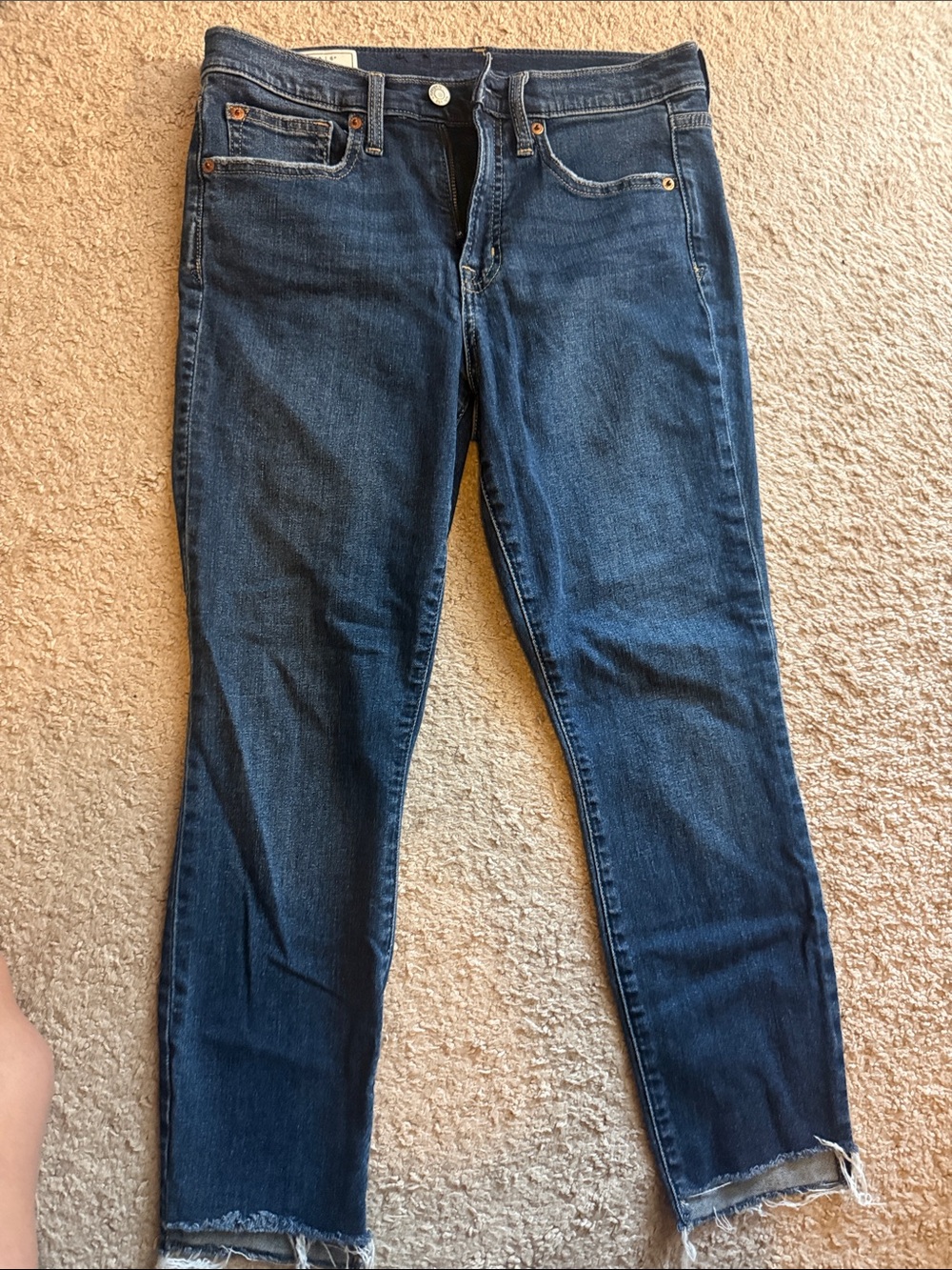 Classic Dark Blue Women's skinny jeans, high rise